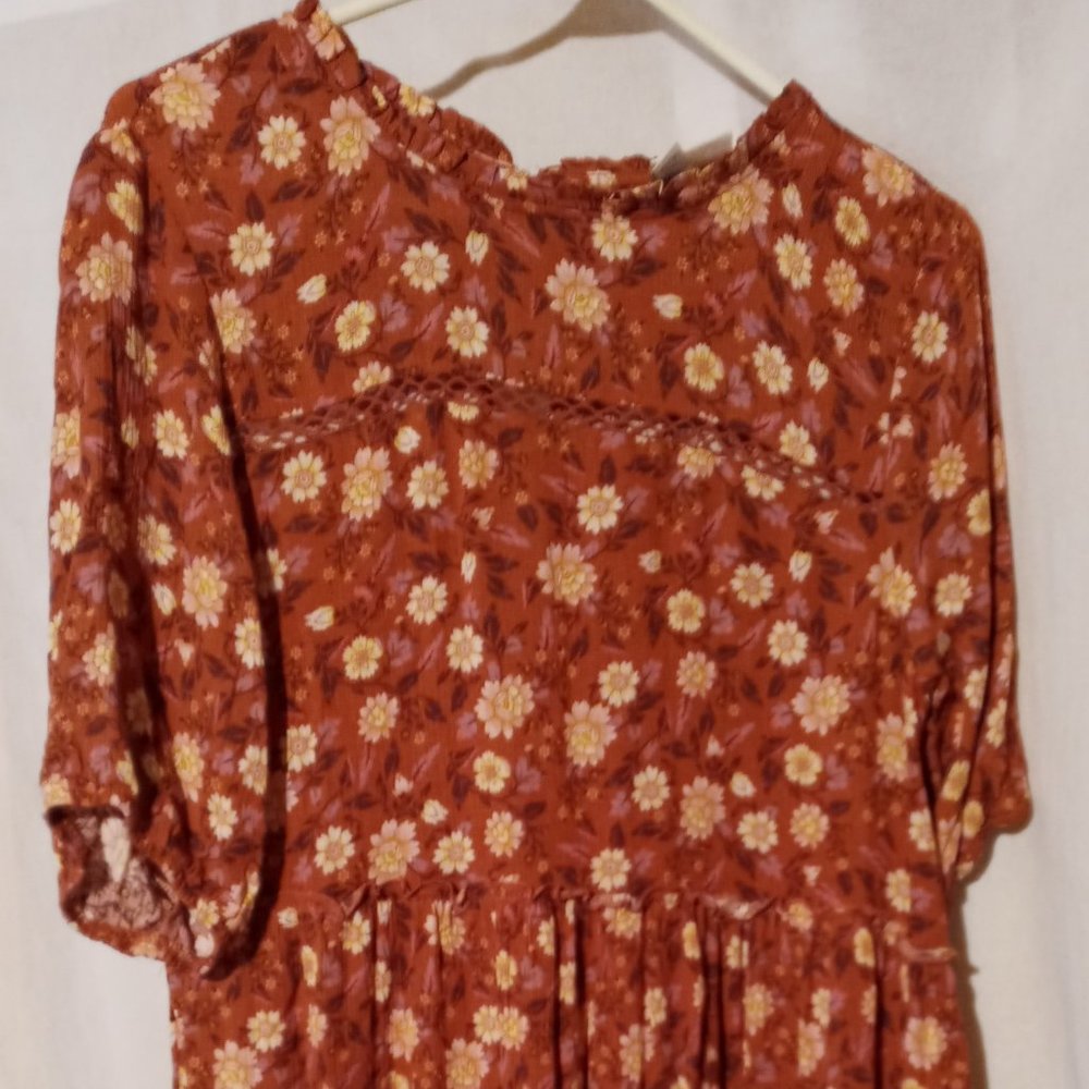 Knox Rose Crinkle Dress Boho Chic SZ Small
